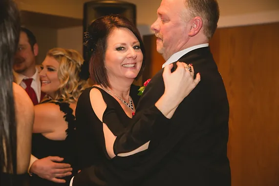 Couple at a Wedding looking at the camera